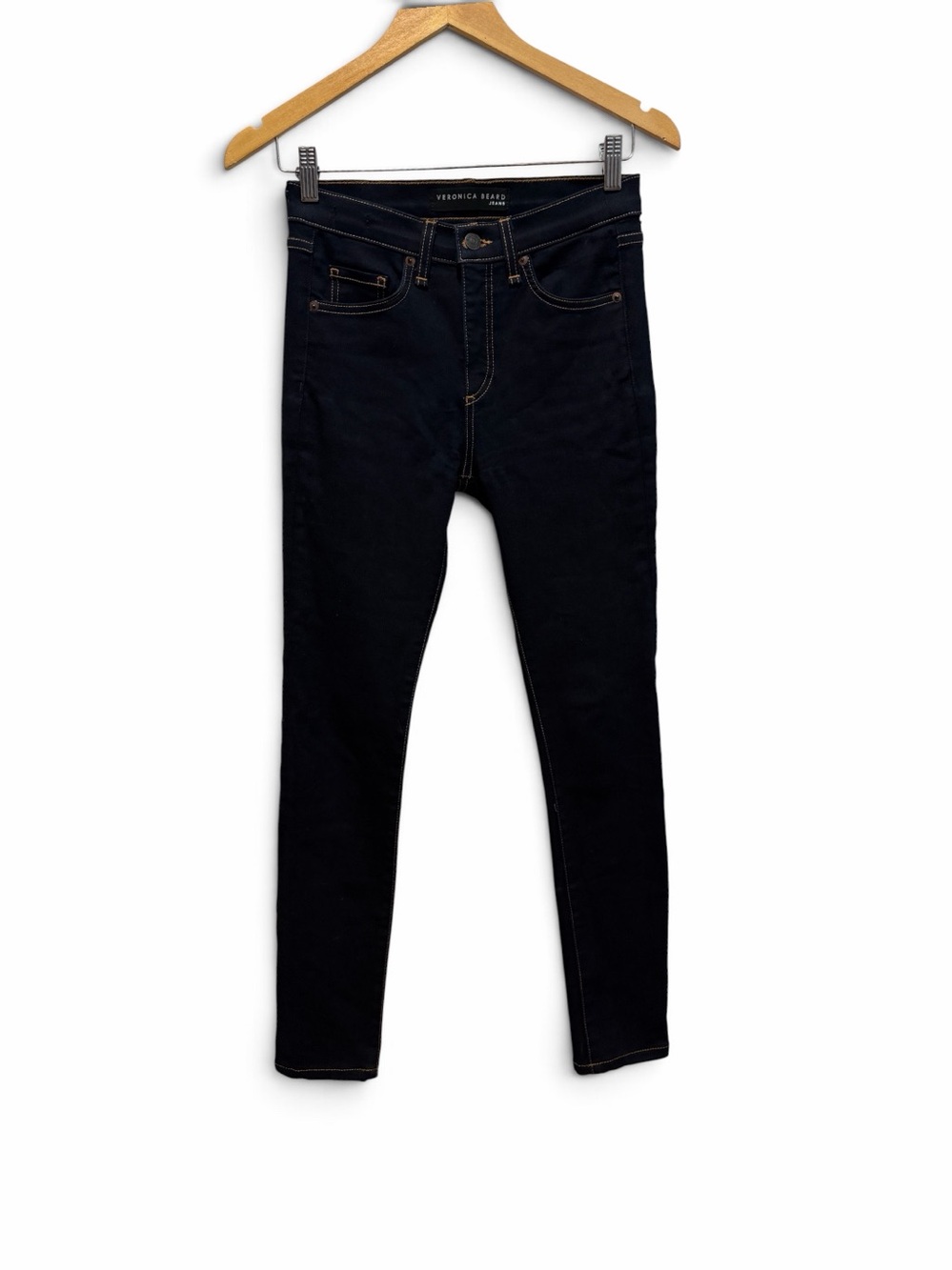 Veronica Beard Indigo Wash Kate 10" Skinny Jeans Minimalist Clean Girl Size 26